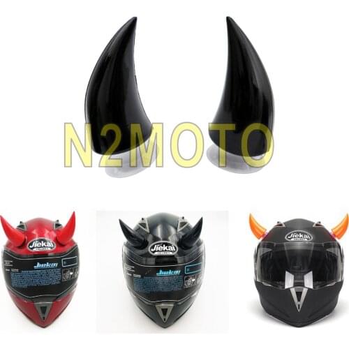 2x Black Motorcycle Helmet Devils Horn Capacete Decoration Horns Cool Punk Universal Pink Blue White Color