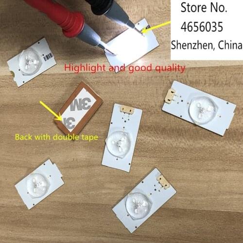 50PCS/Lot 100% new Highlight and good quality 3V SMD Lamp Beads with Optical Lens Fliter for 32-65 inch LED TV Repair