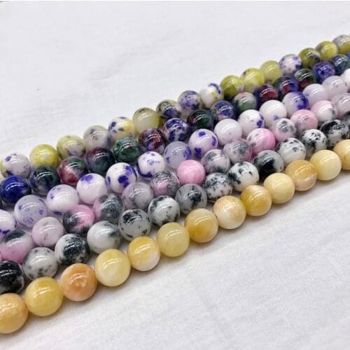 6mm 8mm 10mm Natural Stone Beads for Jewelry Making purple pink Lave Liger Eye Round Stone Beads DIY Bracelet Accessories