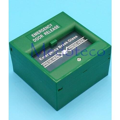 6 PCS High Quality Green Color Emergency Break Glass Fire Alarm Emergency Door Release Emergency Exit Button