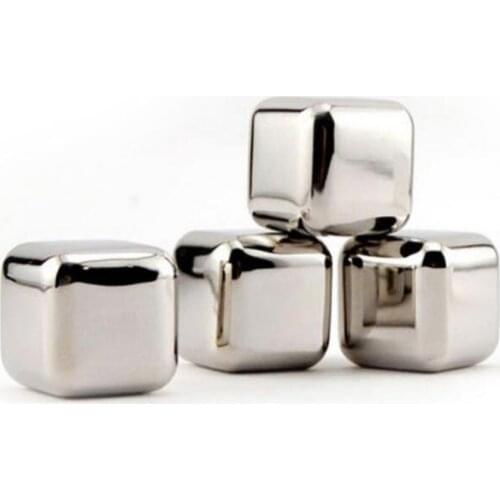 Household Bar Kitchen Stainless Steel Ice Cube Whiskey Metal Cubes Red Wine Stones Ice Cooler Cubes LX8050