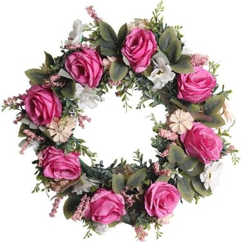 Simulation Furnishings Eucalyptus Wreath Decoration Venue Layout Props Wreath Grass Ring Decoration Door Knocker Pendant Multi
