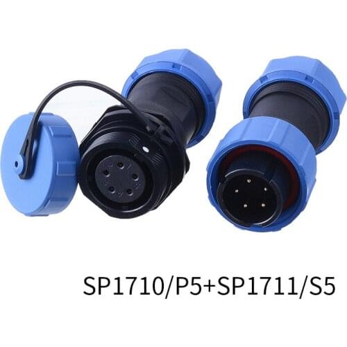 LEIFU SP17 M16 IP68 Waterproof Cable Connector 2Pin 3Pin 4Pin 5Pin 7 9 Pin Straight Connect Electrical Wire Terminal Plug Socket