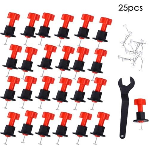 24Pcs/Set Level Wedges Tile Spacers Reusable Tile Leveling System Kit Tile Leveler With Replaceable Needles For Wall Floor Tile