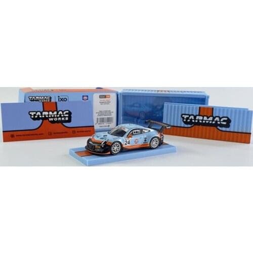 NEW TW Tarmac Work 1:64 Porsche 911 GT3 991 #24 With the container Gulf oil Collector edition metal car