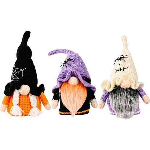 New Halloween Decor Spider Knitted Hat Faceless Doll Small Ornaments Doll Ghost Festival ChildrenS Holiday Doll Gift