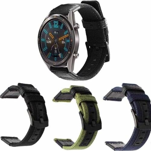 New nylon strap for samung gear s2 s3 galaxy watch 42mm 46mm huawei watch GT Ticwatch 1 2 2s E band wristband