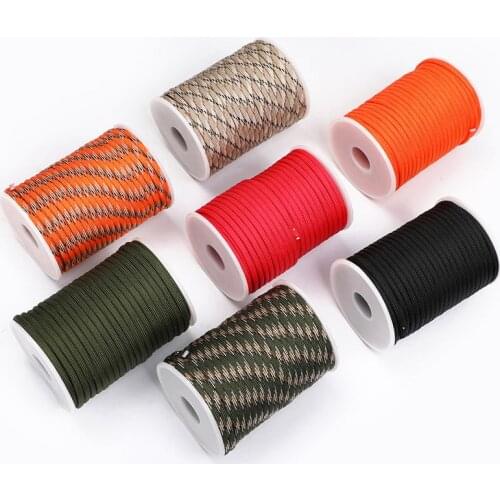 7-Core 550 Paracord 100FT(31M) 4mm Parachute Cord Outdoor Camping survival Rope kit Umbrella Tent Lanyard Strap