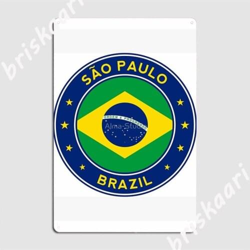 Sao Paulo, Brazil Metal Signs Designing Garage Club Wall pub Wall Decor Tin sign Posters