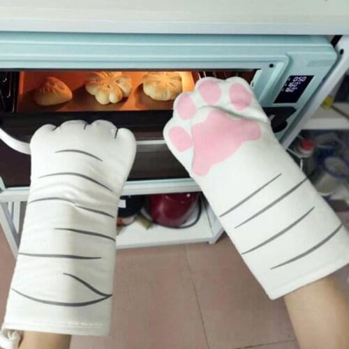 1Pcs Baking High Quality Thick Cotton Gloves Oven Microwave Cooking Gloves Heat-resistant Gloves Kitchen Tools Random Colors