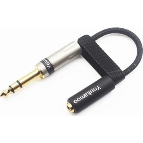 [ 1/4" TRS 6.35mm ] 6.35mm to 4.4mm Female 8 Core Silver Plated Headphone Earphone Audio Adapter Cable 6.35mm to 4.4mm Balanced