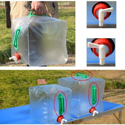 Portable Large-Capacity 20L Folding Water Bucket Outdoor Camping Carry Kettle Water Dispenser Outdoor Tools