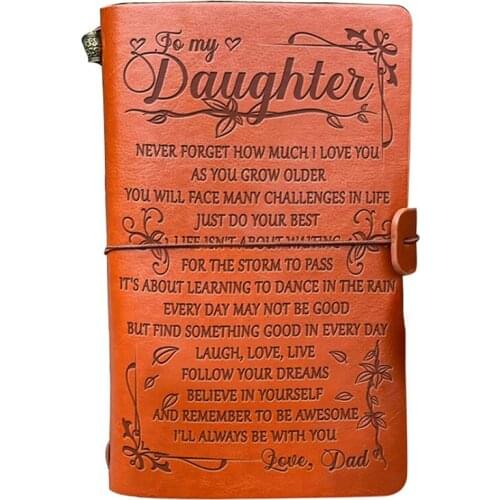 PPYY-Travel Leather Diary Notebook That Mom Gives to a Notebook DaughterS Birthday and Graduation Gift