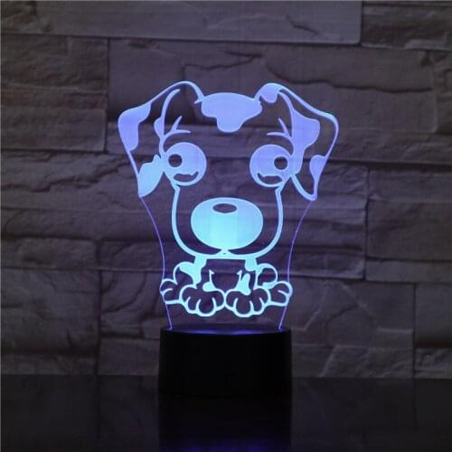 Bedside 7 Colors Changing Doberman Novelty 3D Led Night Lights Child Home Pinscher Luminaria Animal Dogs Table Lamp Decor Gifts