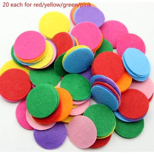 DIY 100PCS Mixed Colors Die Cut Felt Circle Appliques Cardmaking decoration 30mm