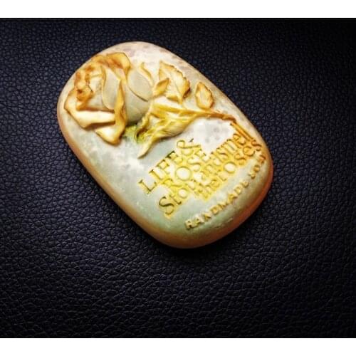 Silicone Soap Mold Oval Round Shape Flower Pattern 3d Soap Making Molds for Cake Decorating