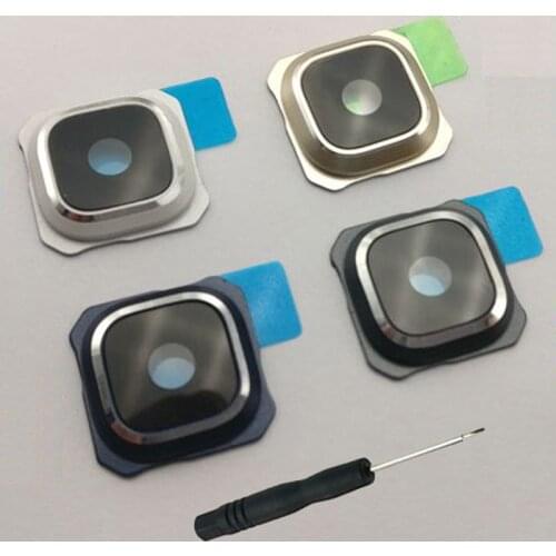 Camera Lens For Samsung Galaxy S6 G920 G920F Edge G925 G925F Plus G928 G928F Original Phone Back Camera Glass Lens Cover + Tools