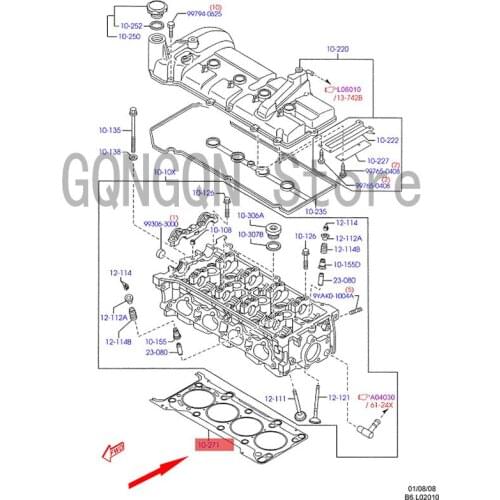CAR Cylinder Bed Guard Cover Cylinder Head For dMo nd eoF ies ta Engine Cylinder Head Gasket Cylinder Head Gasket