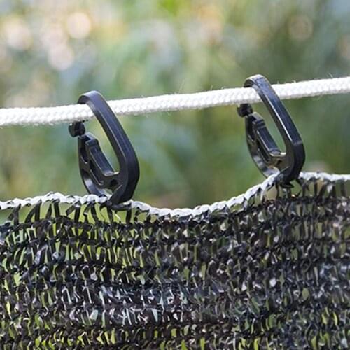 10pcs 3.2*3.5cm Shading Net Hook Greenhouse Sunshade Net Curtain Anti Drop Clips for Garden Supplies