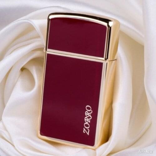 Zorro pure copper kerosene lighter personality Metal windproof compact mini narrow portable Cigarettes Accessories