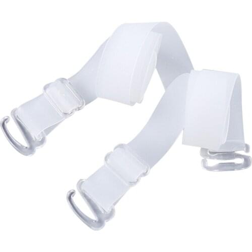 1 Pair New Sale Adjustable Metal Hook Bra Straps Transparent Invisible Detachable Bra Straps High Quality