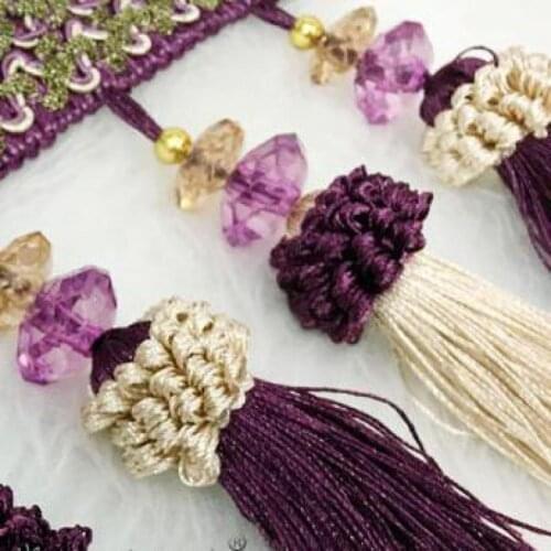 12yards/lot Curtain Accessories Tassel Fringe Beads Strawberry Hanging Spike Hanging Ball Galon Ruban Pompons Cortina Flecos