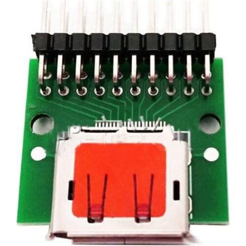 2pcs DisplayPort female test board with pin header HDMI 20P HD Female Adapter Board