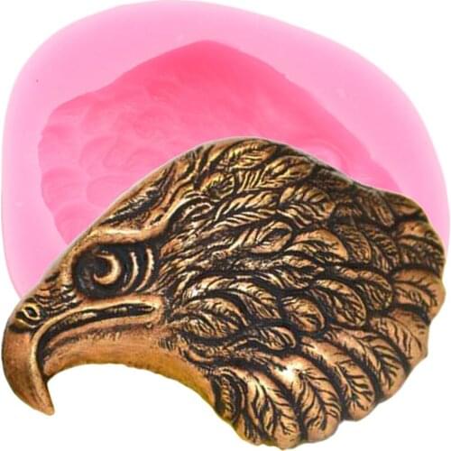 3D Eagle Head Craft Soap Silicone Mold DIY Cupcake Topper Fondant Molds Cake Decorating Tools Candy Chocolate Gumpaste Moulds