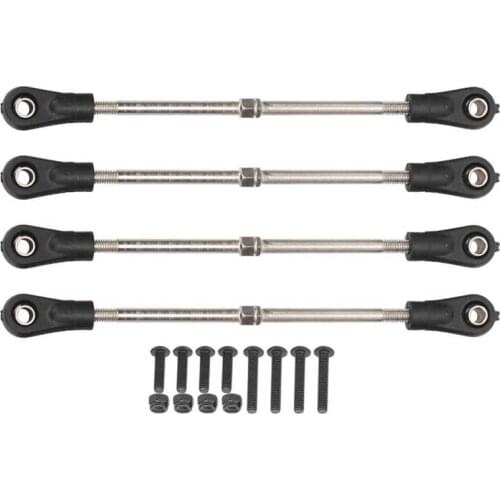 4Pcs Pull Rod Link Tie Rod for 1/10 Monster Truck Truggy RC Car (Himoto LRP Tamiya VRX Losi Redcat HSP HPI Arrma)