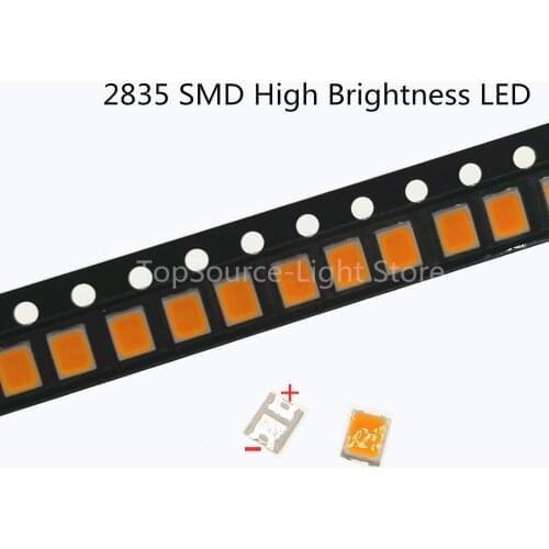 4000PCS full reel 2835 SMD led 3V 6v 9v 18v 36V 23-135LM white 3000k-9500K super bright lamp beads Light emitting diode