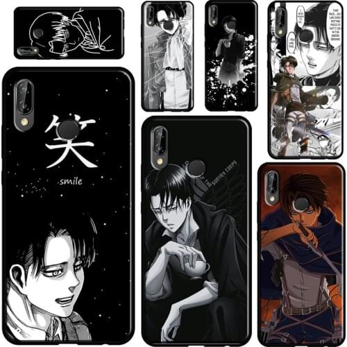 Levi Ackerman Anime Case For Huawei P30 P40 P10 P20 Lite P Smart 2021 Nova 5T Cover For Honor 20 Pro 8X 9X 10i