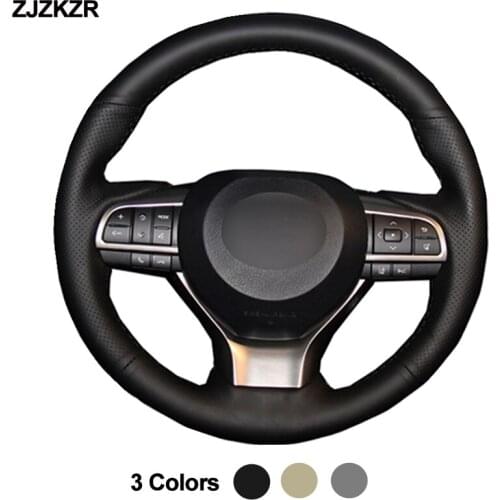 Car Auto Steering-Wheel Cover Wrap For Lexus ES200 ES250 ES300h 2015-2018 GS200 GS300h GS450h RX200t RX450h LX570 Hand Sewing
