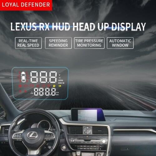 Car HUD Head up Display for Lexus RX 13-17/RX 18 Windshield Projector Auto Overspeed Warning System Voltage Alarm
