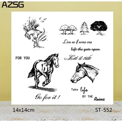AZSG Struggling / Free Life Clear Stamps/Seals For DIY Scrapbooking/Card Making/Album Decorative Silicone Stamp Crafts