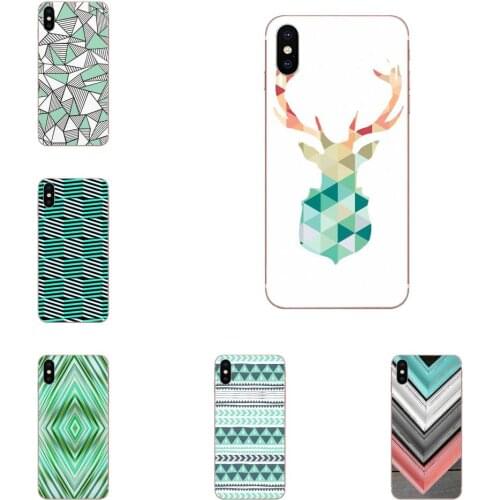 Green Mint Geometric Soft TPU Cell Case For Xiaomi Redmi Note 9 PRO Max 9s Mi9 mi10 lite Pro K30 K20 Pro 5G redmi 7 8a