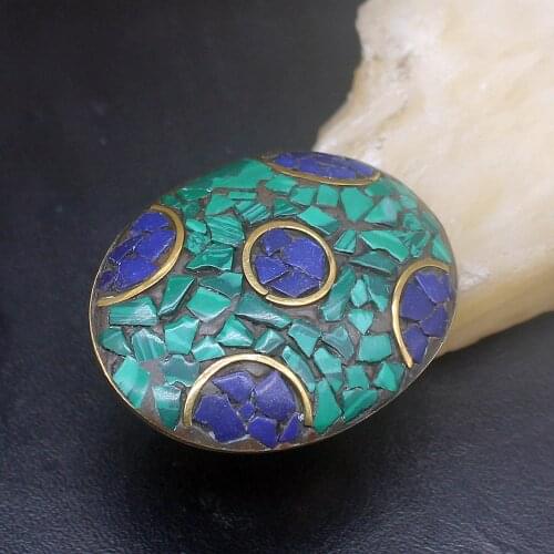 Gemstonefactory Jewelry Big Promotion Solitaire Charm Yellow Gold Plated Malachite Women Men Fashion Gifts Rings 8# 20212565