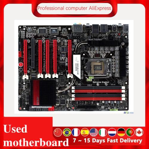 For ASUS Maximus III Extreme Motherboard LGA 1156 DDR3 16GB For Intel P55 P7P55 Desktop Mainboard SATA II PCI-E X16 Used