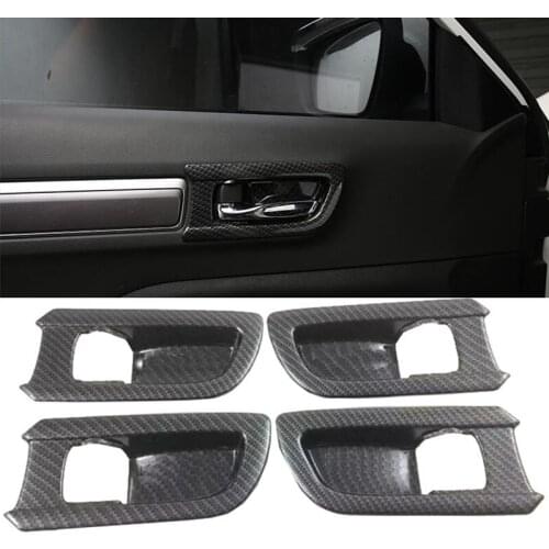 For Renault Koleos 2017 2018 Interior Inner Door Handle Catch Cover Trim Inserting Decal Panel 4pcs ABS Matte Car Accessories
