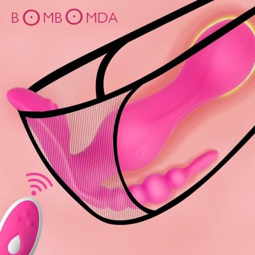 Wearable Vibrator Remote Control Dildo Three Motors G-spot Clit Stimulator Female Masturbator Adult Sex Toys for Woman and Man