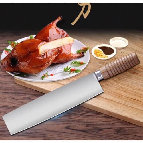 Peking Roast Duck Slicing Knife 7Cr17mov Stainless Steel Chef Knives Chinese Cooking Slicing Cleaver Sushi Sashimi Vege Knive