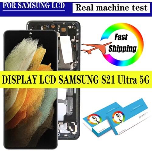 100% Original 6.8'' AMOLED Display for Samsung Galaxy S21 Ultra 5G G998F G998F/DS G998B Full LCD Touch Screen Repair Parts