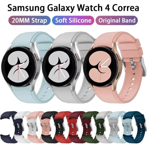 20mm Original Watch Band for Samsung Galaxy Watch 4 40MM/44mm/Watch 4 Classic 42MM/46mm/Watch 3 41mm classic Bracelet Strap