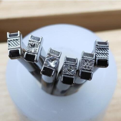 10mm X 5mm Leather Carving Printing Tools Weave Heat Star Pattern Stamping Tools Craft DIY Alloy Material logo punching