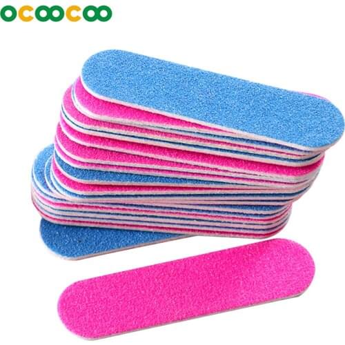 100pcs Nail File Disposable Wooden Sandpaper Files for Manicure Double-Sided Small Nail Buffer Lime a Ongle Professionel