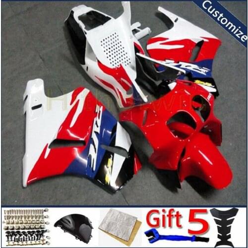 Custom motorcycle cowl For VFR400R NC35 1994 1995 1996 VFR 400R NC35 motorcycle Fairing hull blue red