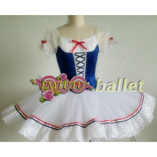 Flames Of Paris Professional Ballet Tutus Blue White Ballerina A shape Professinal Tutu Skirt Classical Ballet Stage Costume