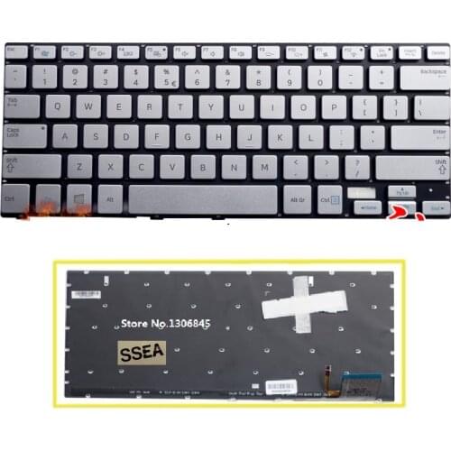 SSEA Brand New US Keyboard Backlight For Samsung 730U3E NP730U3E 740U3E NP740U3E laptop keyboard no frame