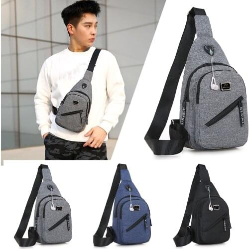 Male Shoulder Bags USB Charging Crossbody Bags Men Anti-Theft Chest Pack School Summer Short Trip Messengers Bag Handbag 2021