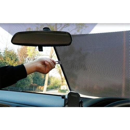 Universal Silver black car automatic roller blind sunshade insulation curtain side gear telescopic sun block auto Accessories