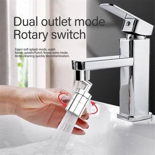 Universal 720 Degree Splash Faucet Spray Head Anti Splash Filter Faucet Movable Kitchen Tap Water Saving Nozzle Sprayer